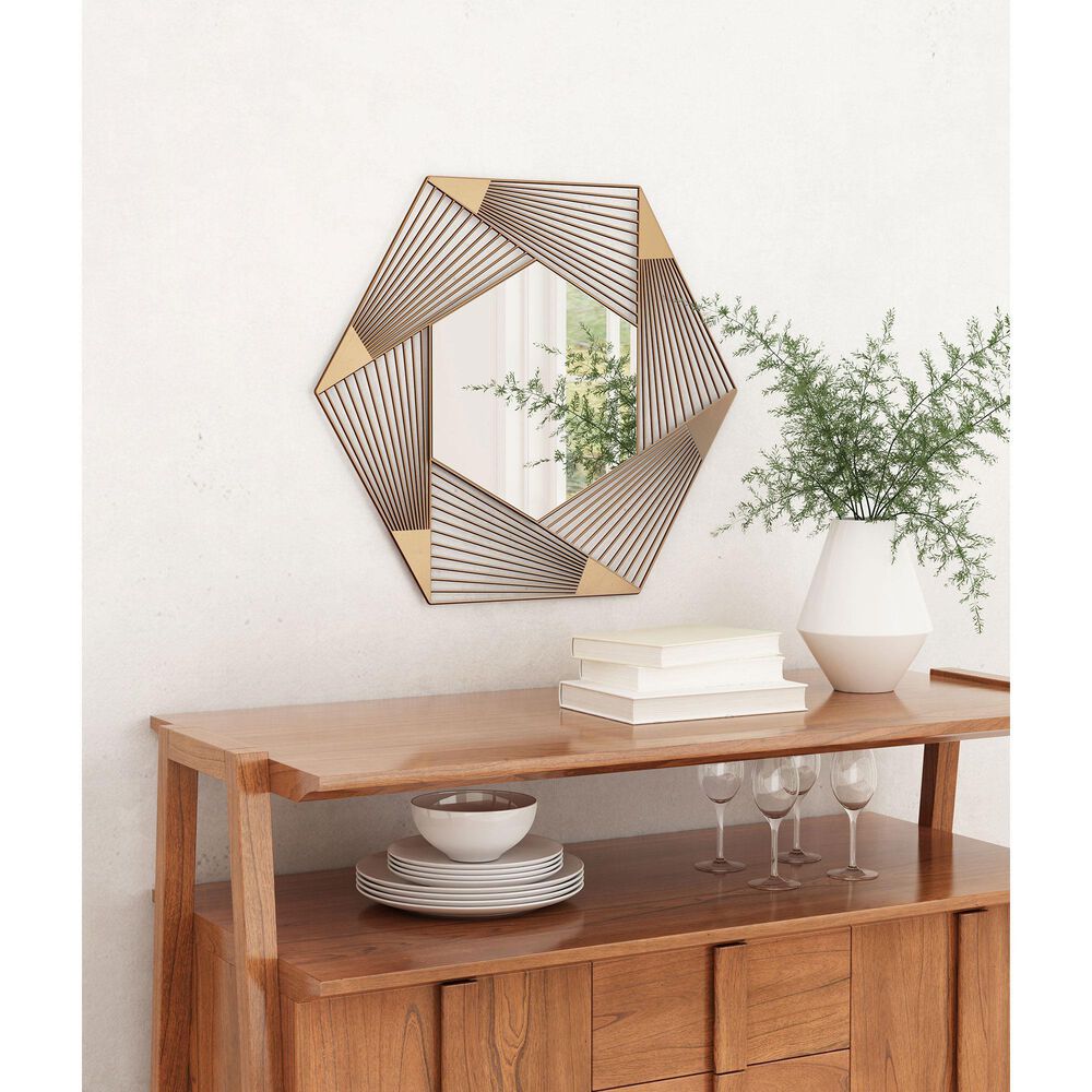 Zuo Modern Aspect Mirror in Gold, , large