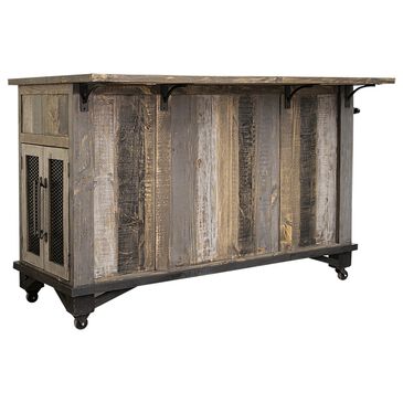 Fallridge Loft Kitchen Island in Gray and Brown, , large