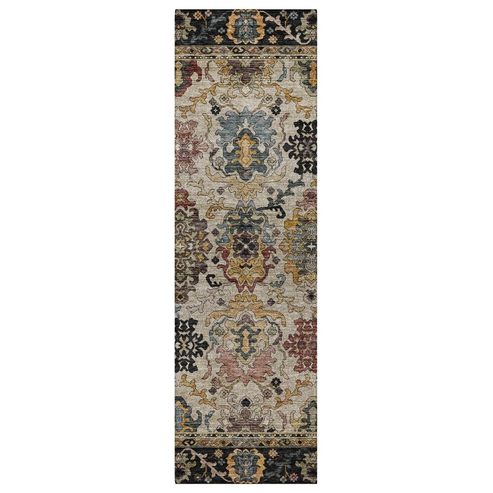 Dalyn Rug Company Silk Road Black, Ivory, Gold, Copper, Blush, Aloe and Wheat 2"3" x 7"6" Runner, , large