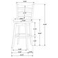 Coaster Murphy Swivel Counter Stool in Dark Cherry, , large