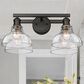 Golden Lighting Carver 2-Light Bath Vanity in Matte Black, , large