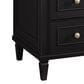 James Martin Vanities Lorelai 36" Single Vanity in Black Onyx with Single Hole 3 cm White Zeus Quartz Top & Backsplash, , large