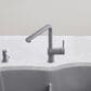 Blanco Linus 1.5 GPM Low-Arc Pull-Out Kitchen Faucet in Metallic Gray, , large