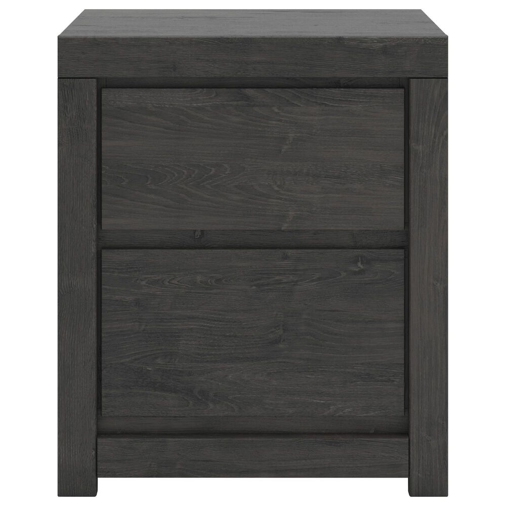 Ashley Fraluna 2-Drawer Nightstand in Dark Charcoal, , large