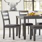 Ashley Bridson 6-Piece Rectangular Dining Set in Gray, , large