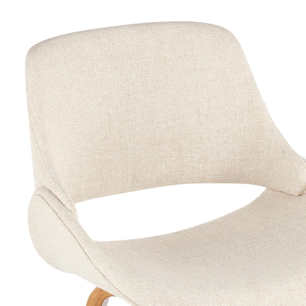 Lumisource Fabrizzi Dining Chair in Cream/Walnut &#40;Set of 2&#41;, , large