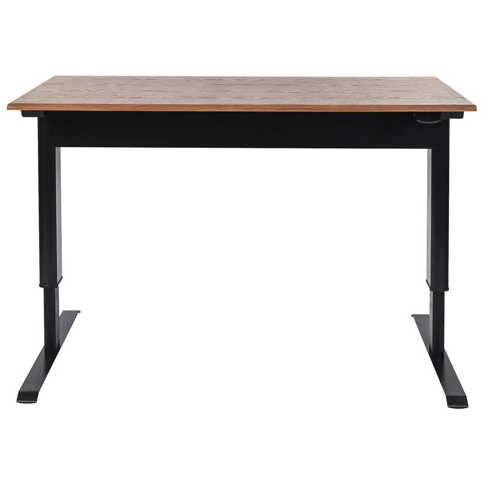 Luxor 56" Pneumatic Adjustable Height Standing Desk in Black/Teak