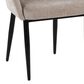 LumiSource Renee Arm Chair with Light Brown Fabric Cushion in Black (Set of 2), , large
