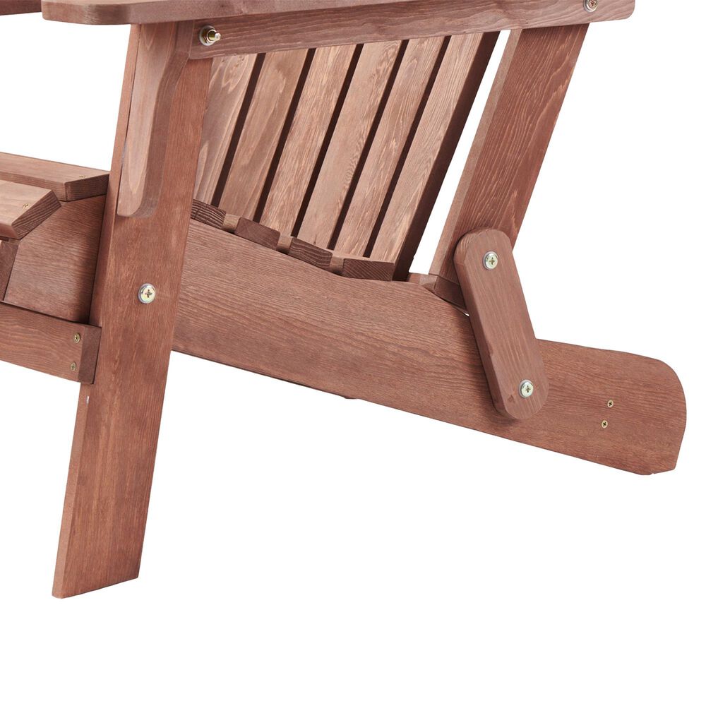 Hearth and Haven Oversize Outdoor Folding Adirondack Chair in Coffee, , large