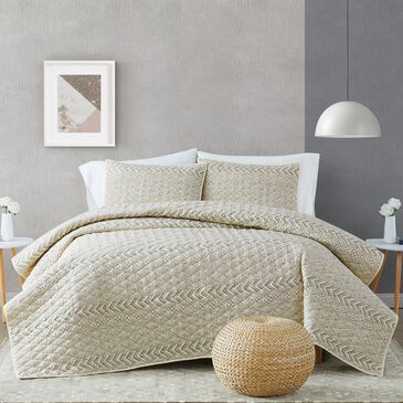 Pem America Chase 3-Piece King Quilt Set in Cream and Black, , large