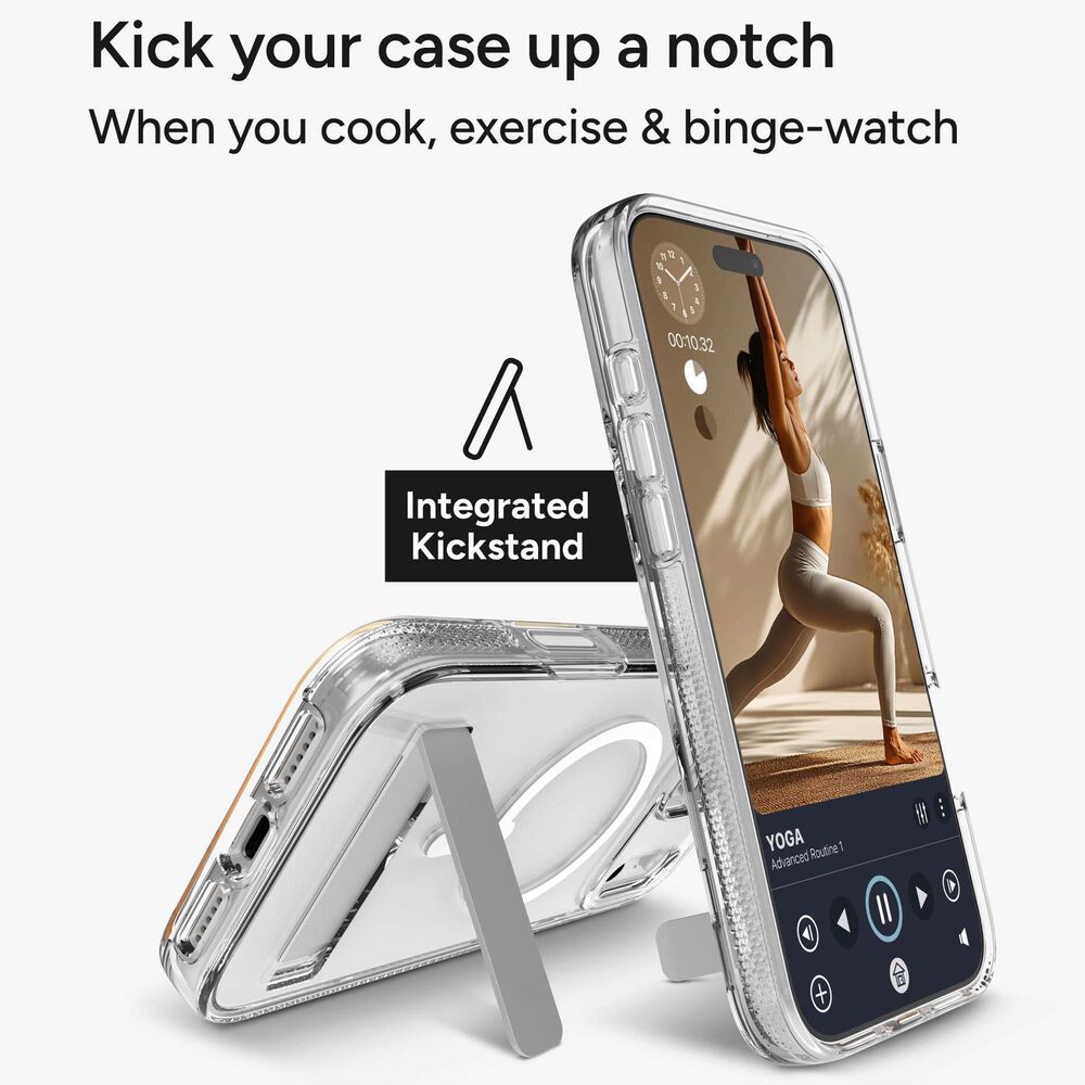 Zagg Crystal Palace Snap Case with Kickstand for Apple iPhone 17 Pro Max in Clear, , large