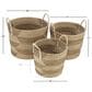 Maple and Jade Storage Basket with Handles in Beige, Matte White and Black (Set of 3), , large