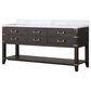 Lexora Home Norwalk 72" Double Bathroom Vanity in Brown Oak with White Carrara Marble Top and Rectangular Sinks, , large