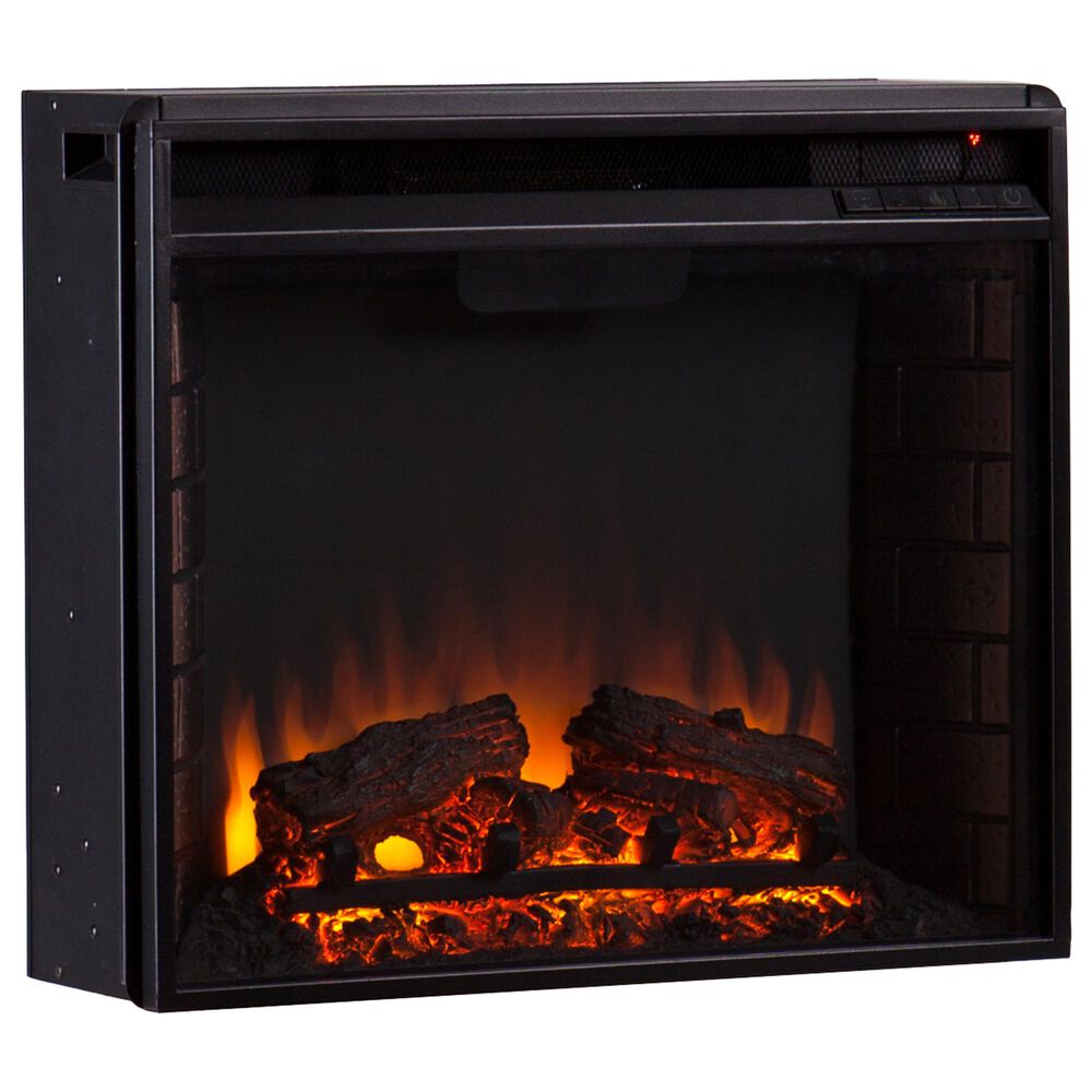 Southern Enterprises Engo Electric Convertible Corner Fireplace in Fresh White/Rustic White Faux Stone, , large