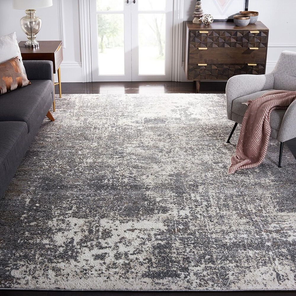 Safavieh Aston ASN705 8&#39; x 10&#39; Grey and Ivory Area Rug, , large