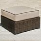 Ashley Coastline Bay Ottoman with Cushion in Brown, , large