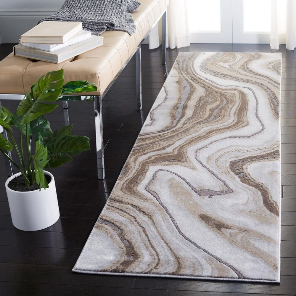 Safavieh Craft 2&#39;3&quot; x 10&#39; Gold and Grey Runner, , large