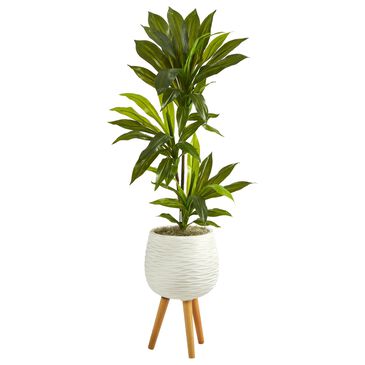 Nearly Natural Inc 46" Dracaena Artificial Plant in Green, , large