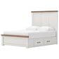 Ashley Savonport Queen Storage Panel Bed in White and Brown, , large