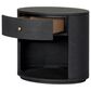 Four Hands Amelia Oval 1 Drawer Nightstand in Black, , large