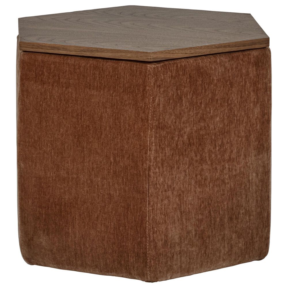 Jonathan Louis Hexel Storage Ottoman in Amici Ginger, , large
