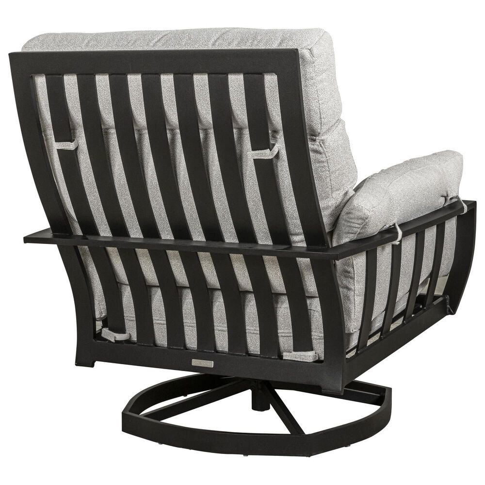 Venture Contempo and Smith Lake 5-Piece Round Firepit Chat Set in Textured Black, , large