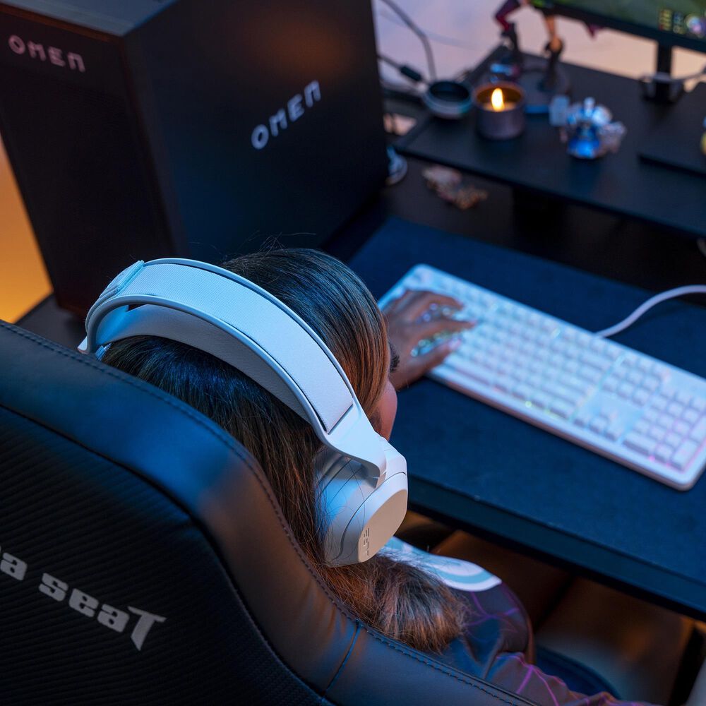 JLab Nightfall Wireless Gaming Headset in White, , large