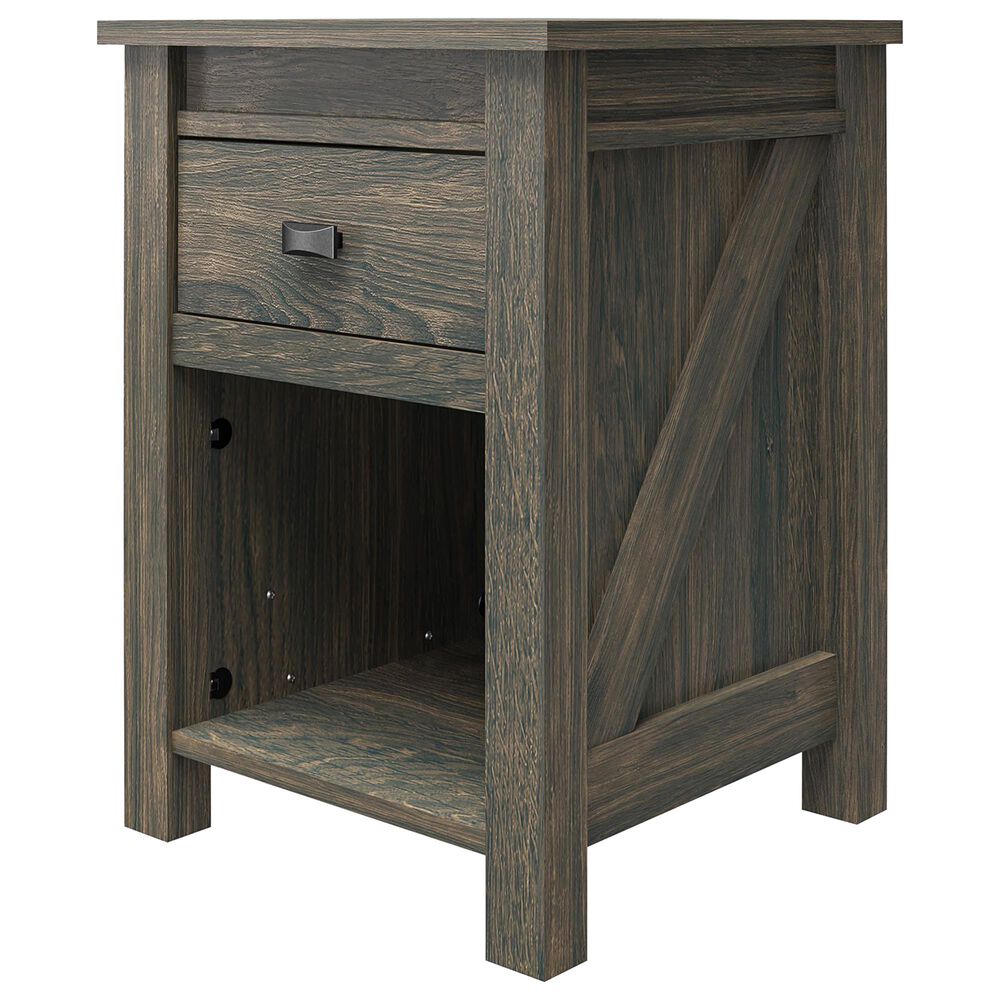 DHP Farmington 1 Drawer Nightstand in Weathered Oak, , large