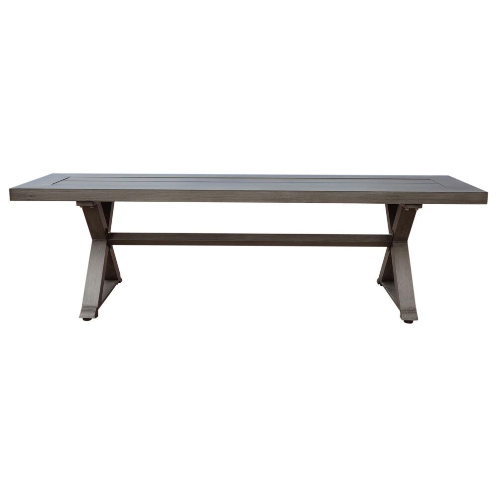Hearth and Haven Outdoor Dining Bench with X-Shape Legs in Dark Gray, , large