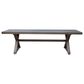 Hearth and Haven Outdoor Dining Bench with X-Shape Legs in Dark Gray, , large