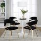 LumiSource Pebble Modern Table with White Metal Base and White Marble Veneer Table Top by LumiSource, , large