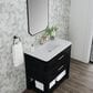 James Martin Vanities Lucian 36" Single Vanity in Carbon Oak with 3 cm White Zeus Quartz Top, , large