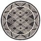Safavieh Micro-Loop MLP155H 5" Round Charcoal and Ivory Area Rug, , large