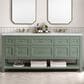 James Martin Vanities Breckenridge 72" Double Bathroom Vanity in Smokey Celadon with 3 cm Ethereal Noctis Quartz Top and Rectangular Sinks, , large