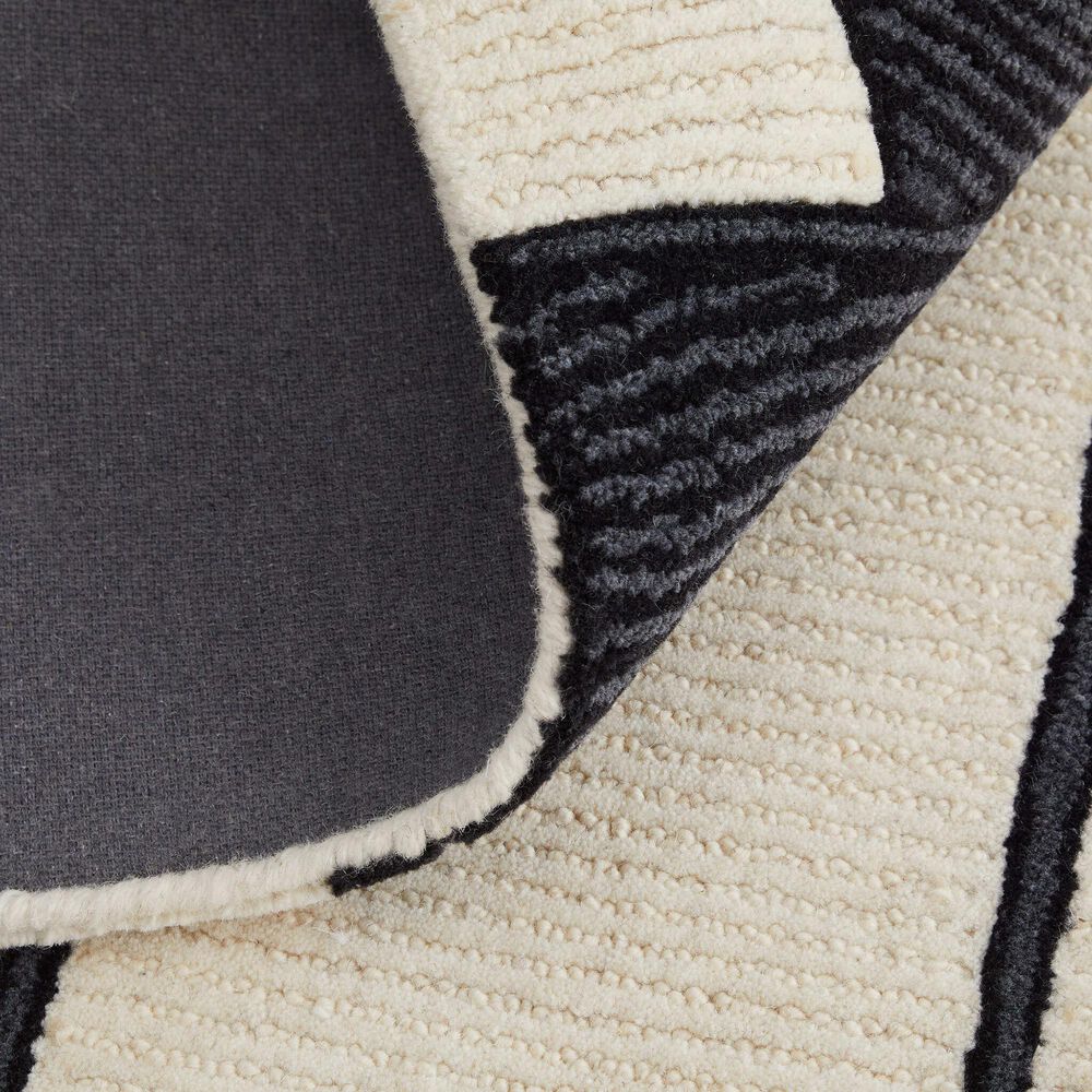 Feizy Maguire 8905F 2&#39; x 3&#39; Ivory and Black Area Rug, , large