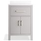 Kohler Kresla 24" Single Bathroom Vanity in Atmos Grey with 3 cm White Quartz Top and Rectangular Sink, , large