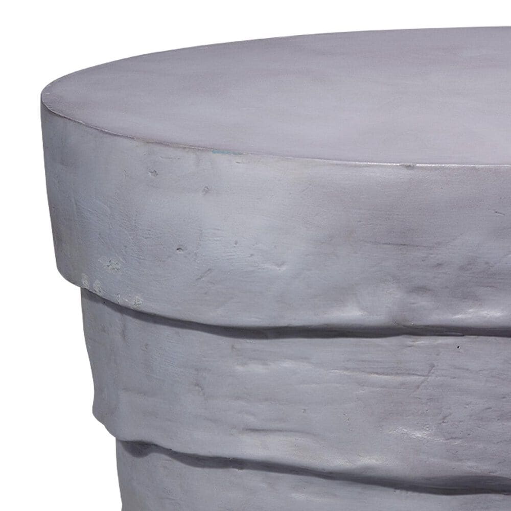 Splendor Living Marlowe Fiber Glass Indoor/Outdoor Side Table in Steel Grey, , large