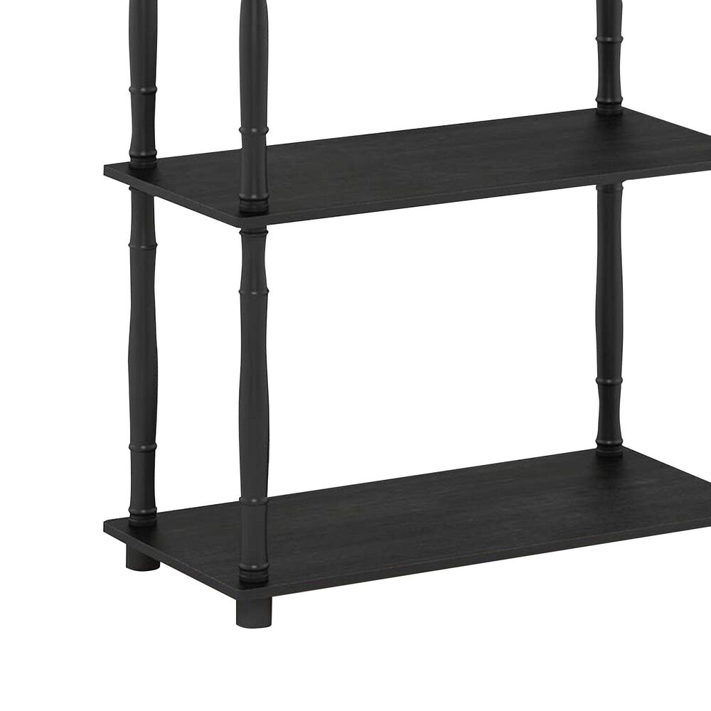 HOMLUX Turn-N-Tube 5-Tier Open Storage Bookshelf in Americano and Black, , large