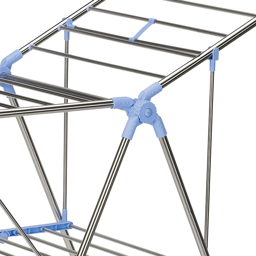 Household Essentials Gullwing Folding Clothes Drying Rack in Silver, , large
