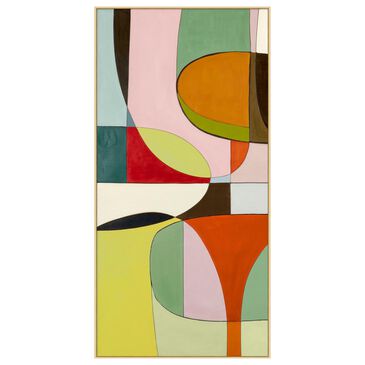 Wendover Art Momentary Bliss 1 66" x 33" Wall Art in Green, Pink and Orange, , large