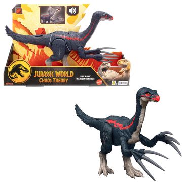 Jurassic World Chaos Theory Slash N Roar Therizinosaurus Dinosaur Figure, , large