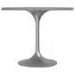 Leisuremod LeisureMod Verve Collection 36 Round Dining Table, Brushed Gold Base with Laminated White Marbleized Top, , large