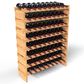 HOMLUX 72-Bottle Bamboo Stackable Modular Wine Rack in Natural, , large