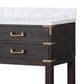 Lexora Home Norwalk 72" Double Bathroom Vanity in Brown Oak with White Carrara Marble Top and Rectangular Sinks, , large