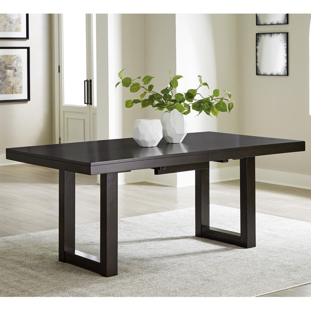 Ashley Neymorton Rectangular Dining Table in Dark Grayish Brown - Table Only, , large