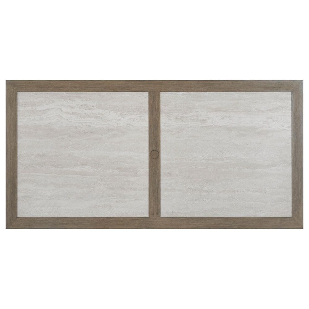 Ashley Rainier Ranch 7-Piece Patio Rectangular Dining Set in Brown and Beige, , large