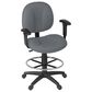 Regency Global Sourcing Comfort Series Swivel Computer Task Chair with Adjustable Arms and Drafting Kit in Grey, , large
