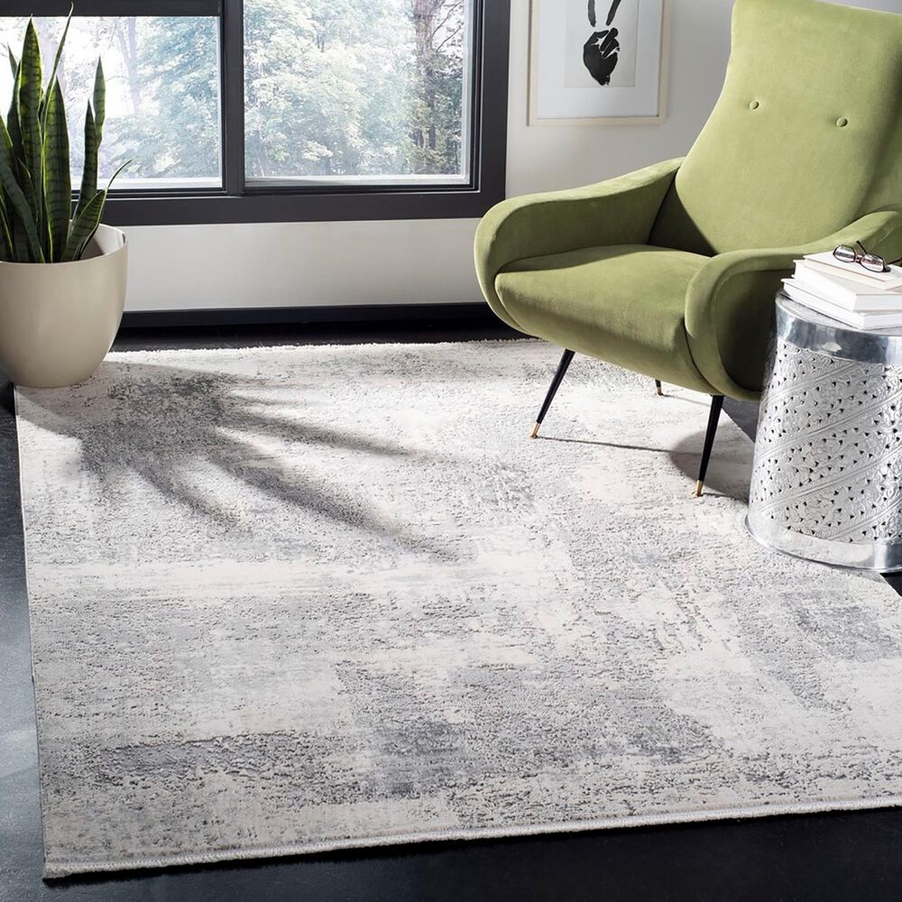Safavieh Invista INV454G 4&#39; x 6&#39; Grey and Ivory Area Rug, , large