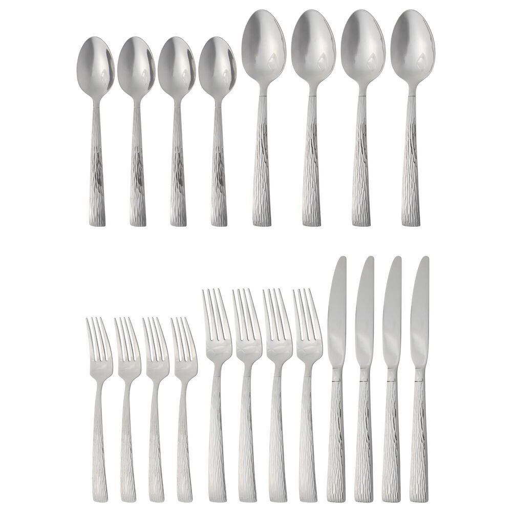 Gibson Home Cowper 20 Piece Flatware Set in Silver, , large