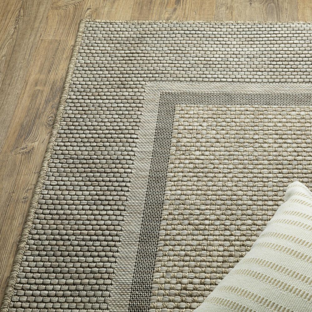Oriental Weavers Tortuga TR06A 1&#39;10&quot; x 7&#39;6&quot; Beige and Black Runner, , large